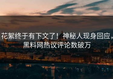 花絮终于有下文了！神秘人现身回应，黑料网热议评论数破万