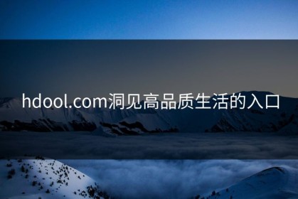 hdool.com洞见高品质生活的入口