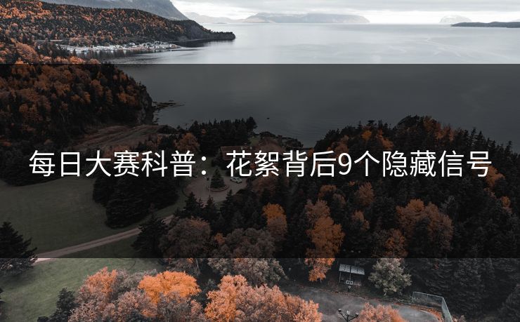每日大赛科普：花絮背后9个隐藏信号