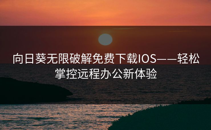向日葵无限破解免费下载IOS——轻松掌控远程办公新体验