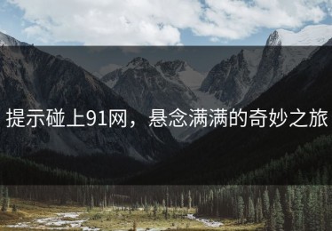 提示碰上91网，悬念满满的奇妙之旅