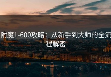 附魔1-600攻略：从新手到大师的全流程解密