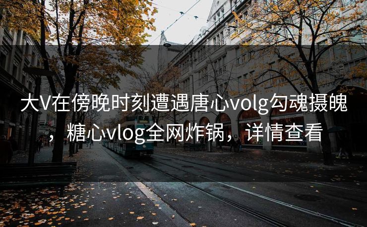大V在傍晚时刻遭遇唐心volg勾魂摄魄，糖心vlog全网炸锅，详情查看